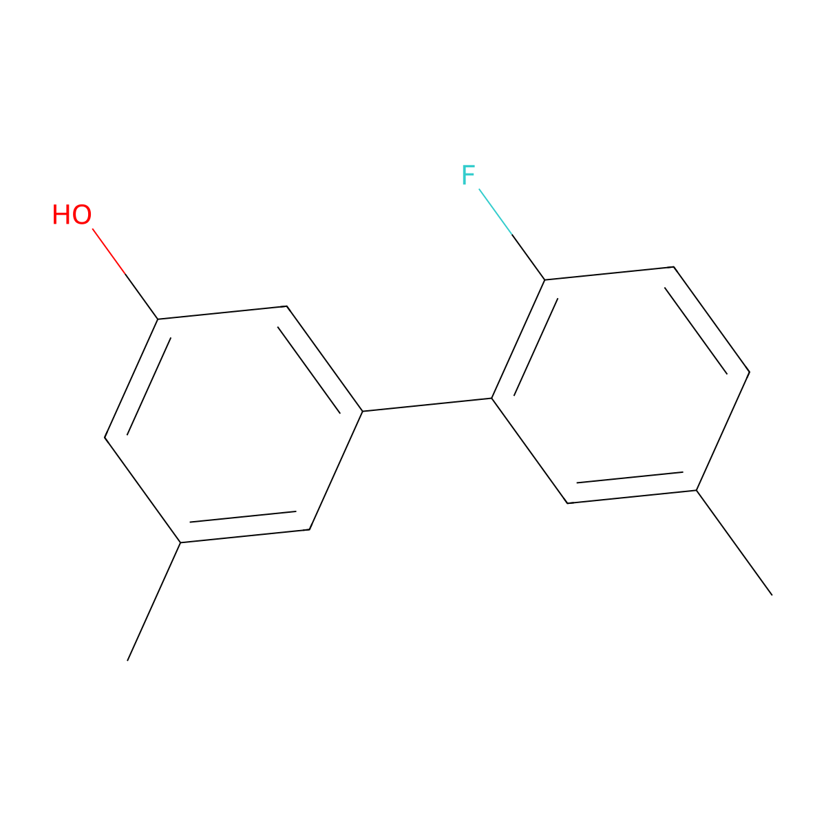 5-(2-Fluoro-5-methylphenyl)-3-methylphenol molecular structure, CAS 1261916-85-1