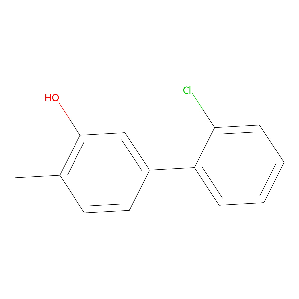 5-(2-Chlorophenyl)-2-methylphenol molecular structure, CAS 1261916-89-5