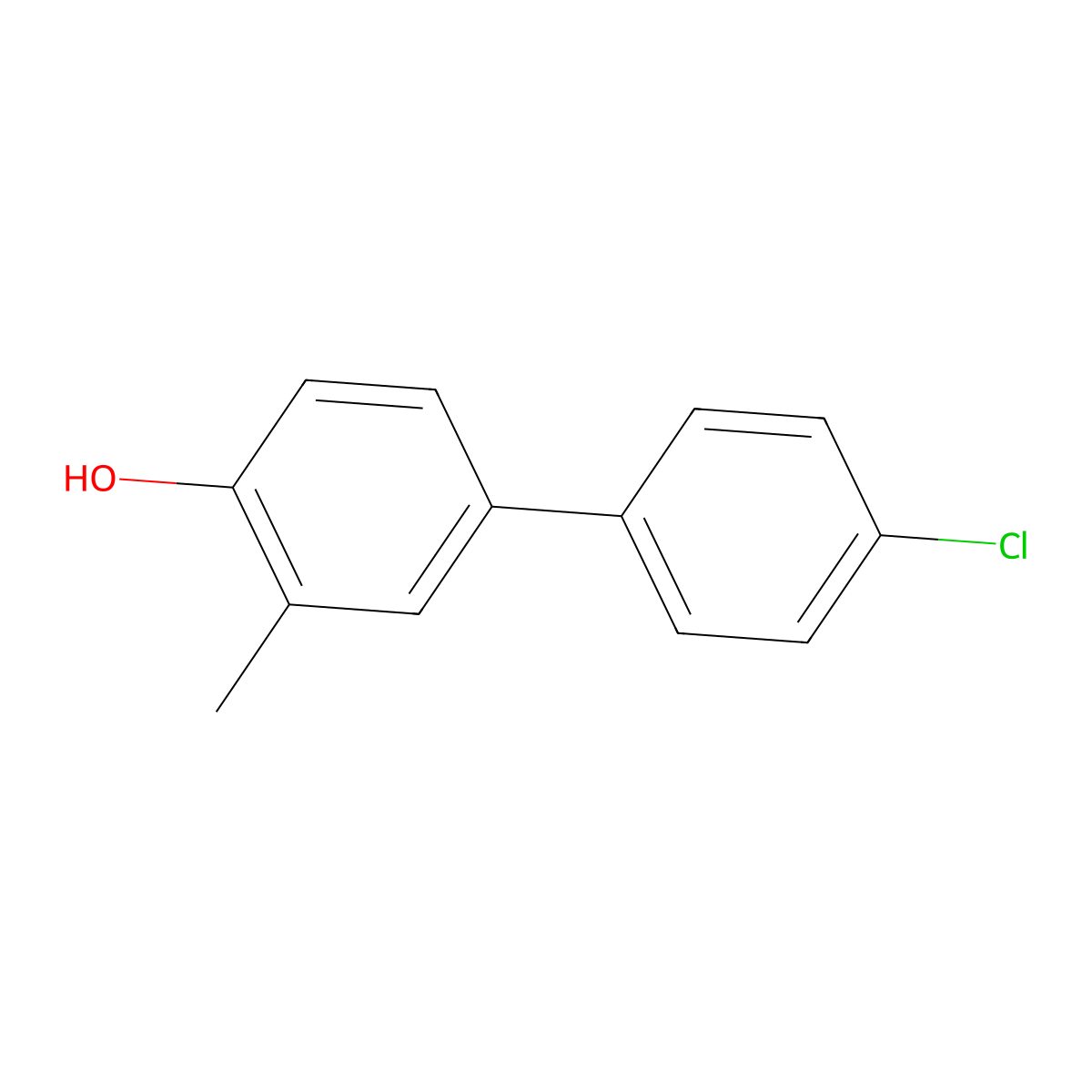 4-(4-Chlorophenyl)-2-methylphenol molecular structure, CAS 1261916-91-9