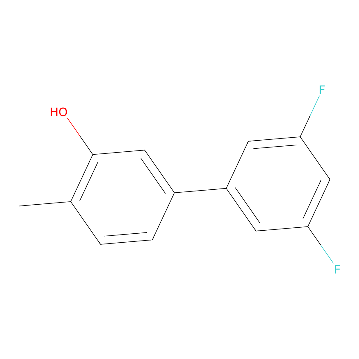 5-(3,5-Difluorophenyl)-2-methylphenol molecular structure, CAS 1261916-95-3