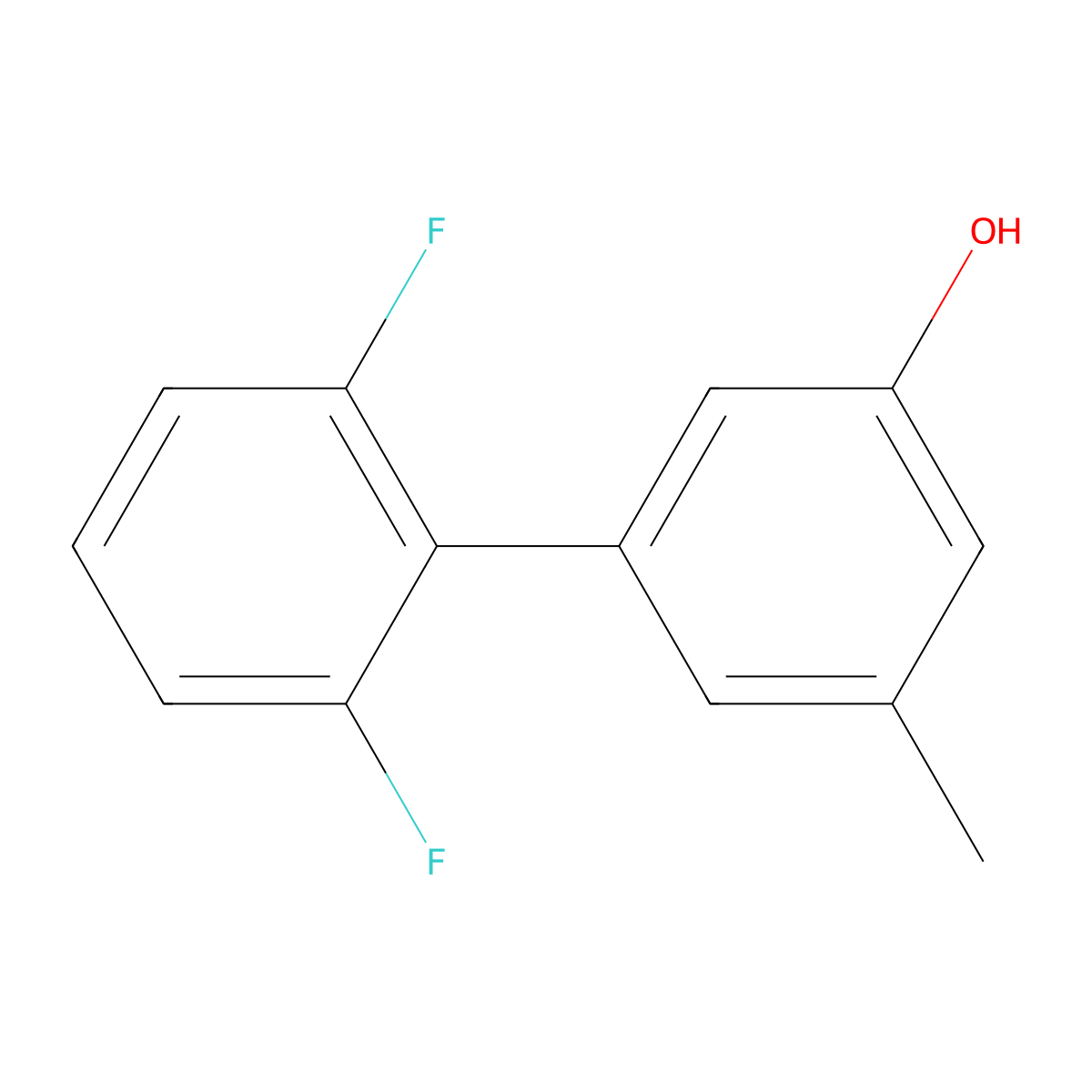 5-(2,6-Difluorophenyl)-3-methylphenol molecular structure, CAS 1261916-97-5