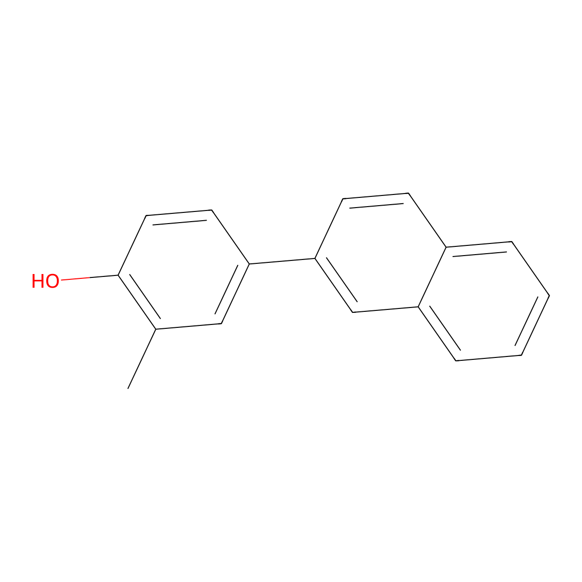 2-Methyl-4-(naphthalen-2-YL)phenol molecular structure, CAS 1261917-24-1