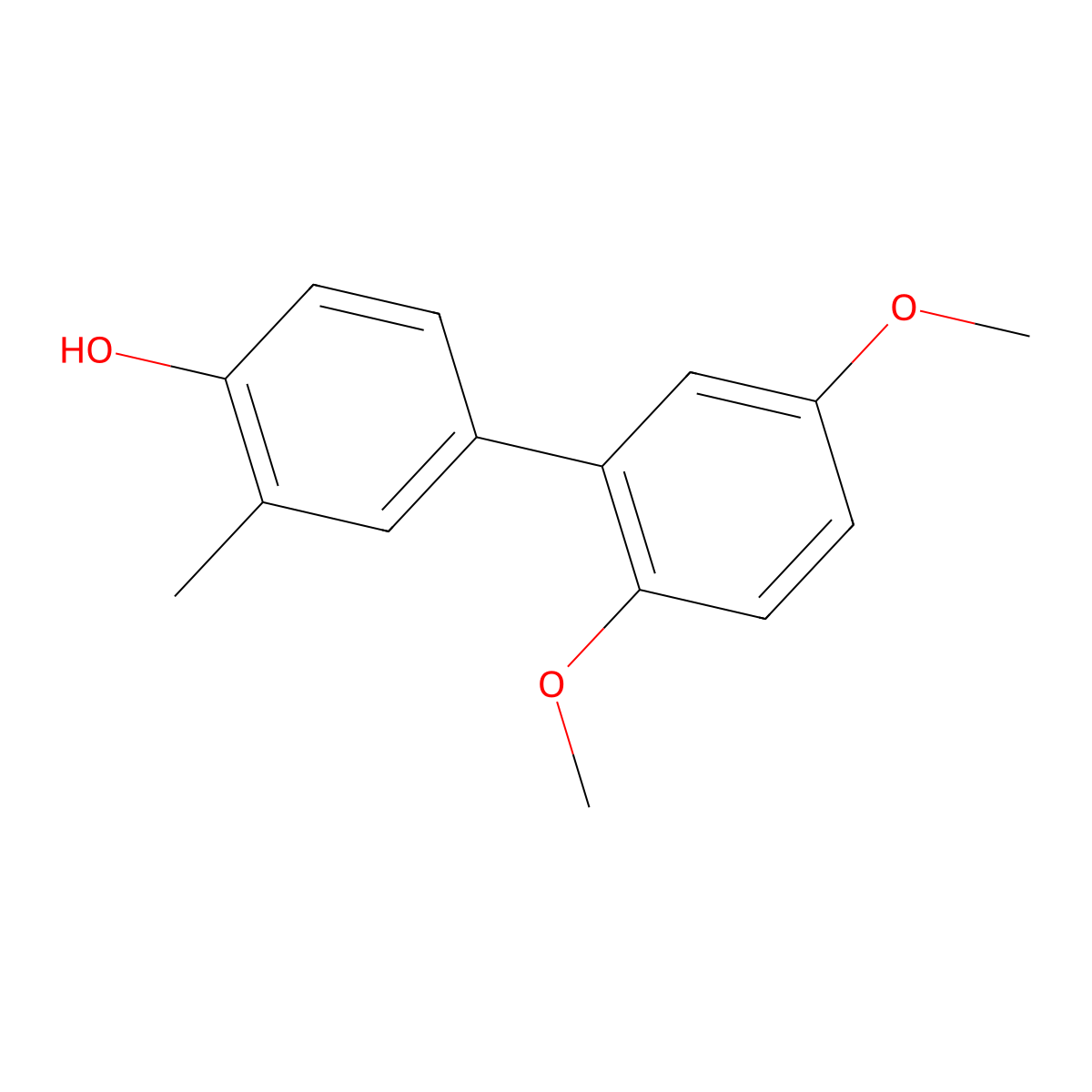4-(2,5-Dimethoxyphenyl)-2-methylphenol molecular structure, CAS 1261917-33-2