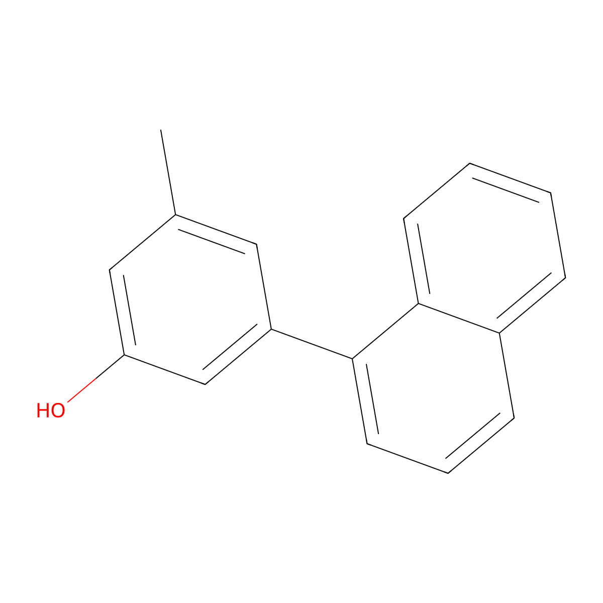 3-Methyl-5-(naphthalen-1-yl)phenol molecular structure, CAS 1261917-36-5