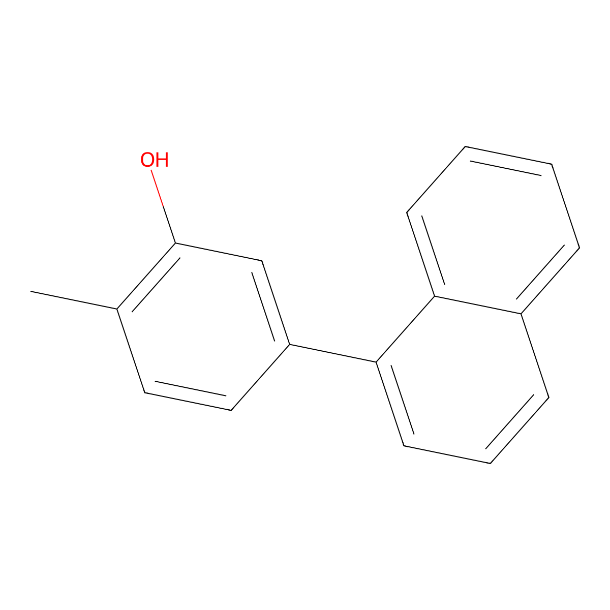 2-Methyl-5-(naphthalen-1-yl)phenol molecular structure, CAS 1261917-37-6