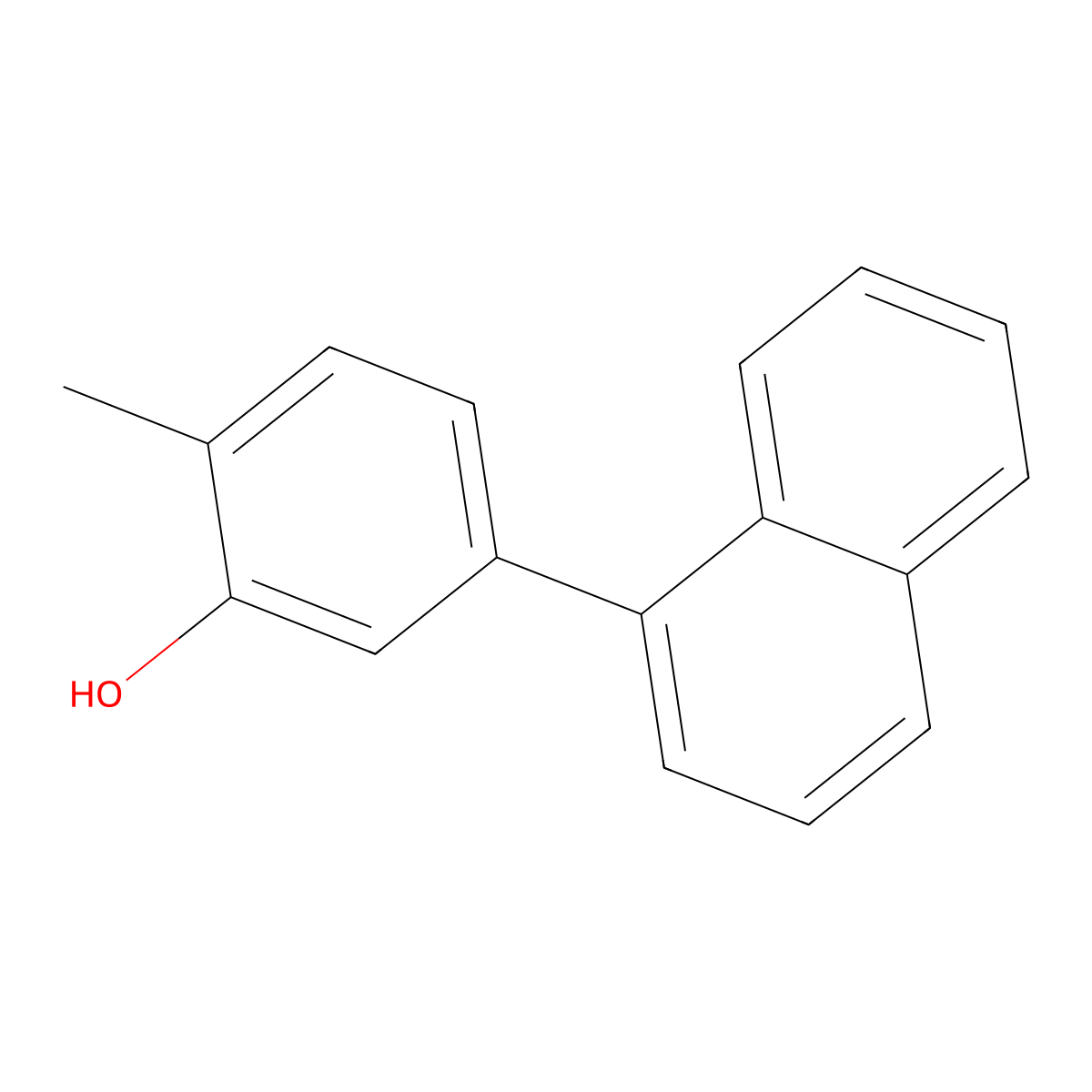 2-Methyl-5-(naphthalen-1-yl)phenol molecular structure, CAS 1261917-37-6