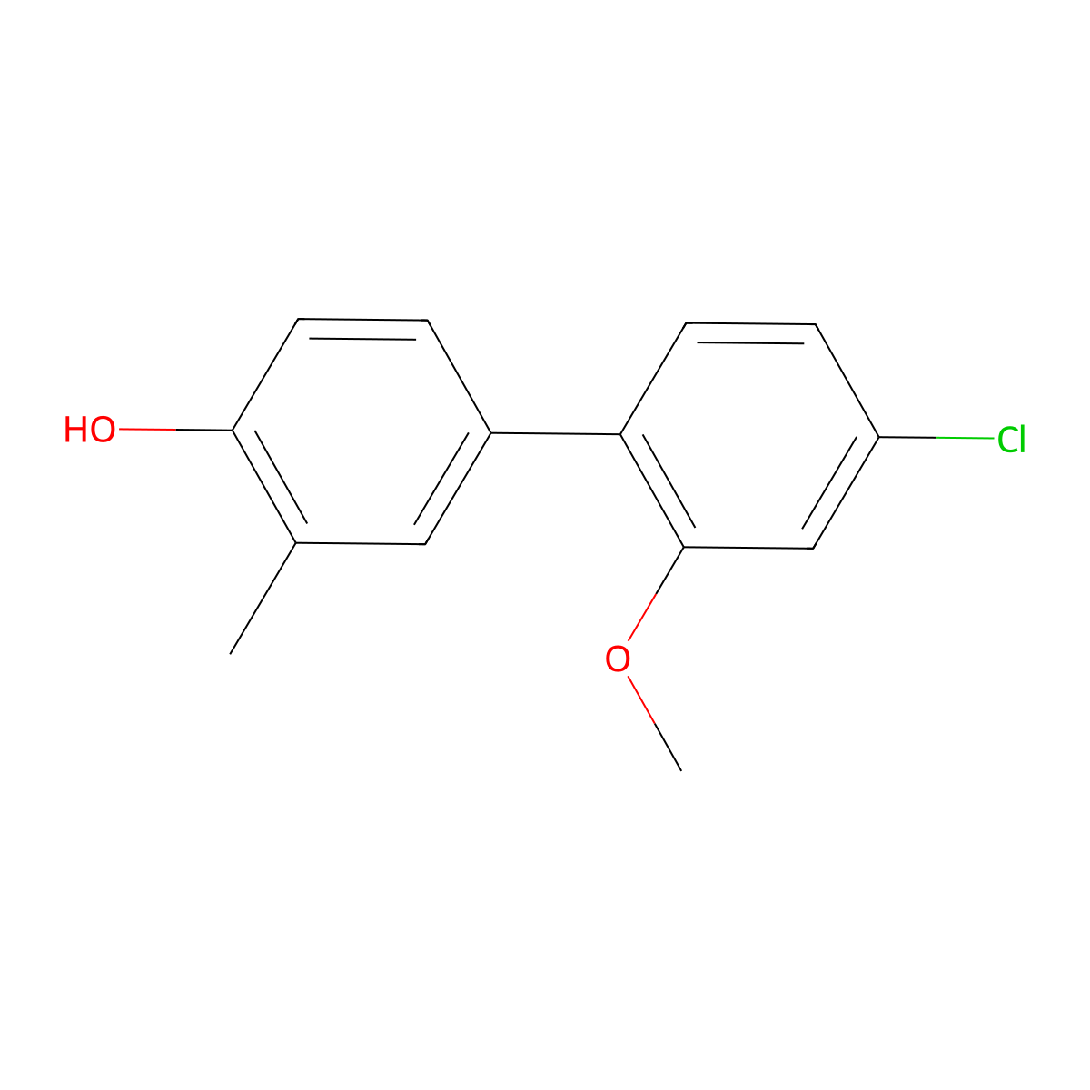 4-(4-Chloro-2-methoxyphenyl)-2-methylphenol molecular structure, CAS 1261917-42-3