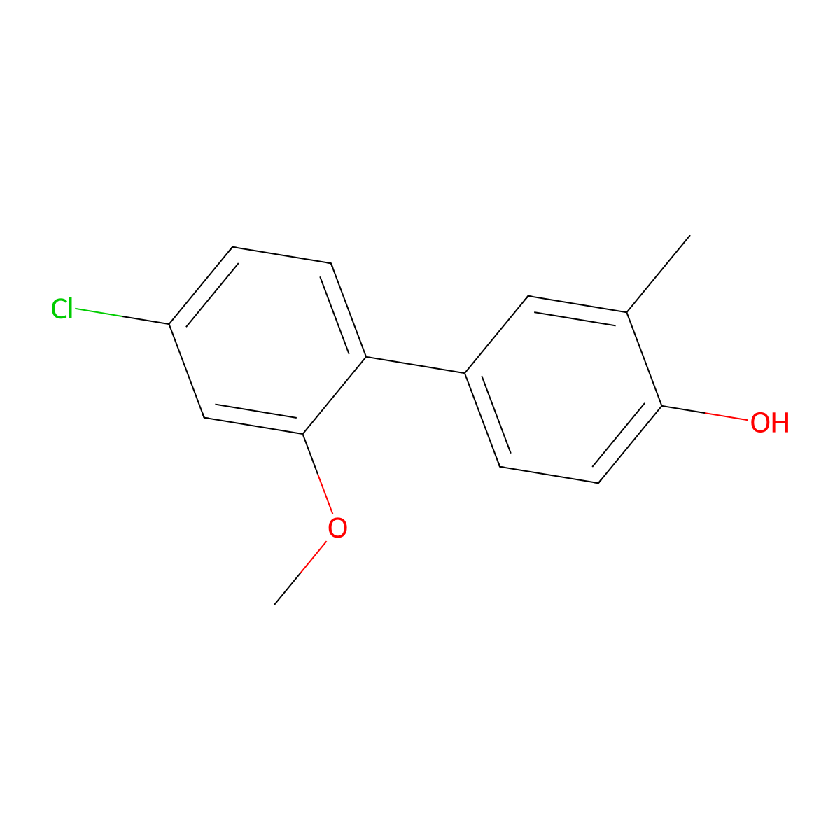 4-(4-Chloro-2-methoxyphenyl)-2-methylphenol molecular structure, CAS 1261917-42-3