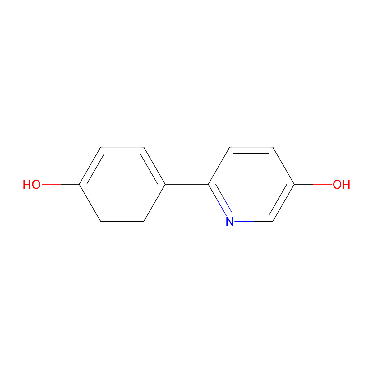6-(4-Hydroxyphenyl)pyridin-3-ol molecular structure, CAS 1261917-44-5