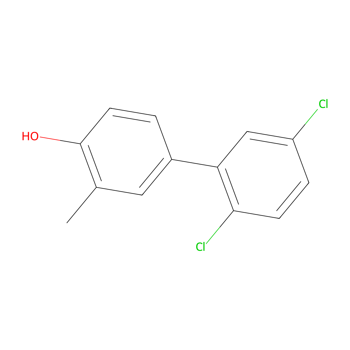 4-(2,5-Dichlorophenyl)-2-methylphenol molecular structure, CAS 1261917-45-6