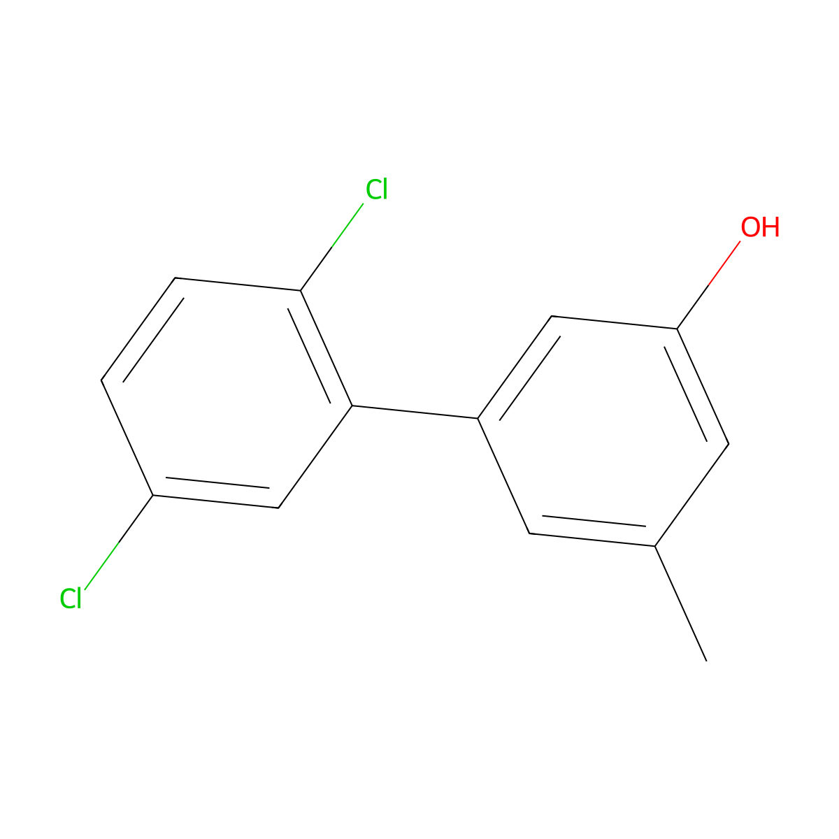 5-(2,5-Dichlorophenyl)-3-methylphenol molecular structure, CAS 1261917-48-9