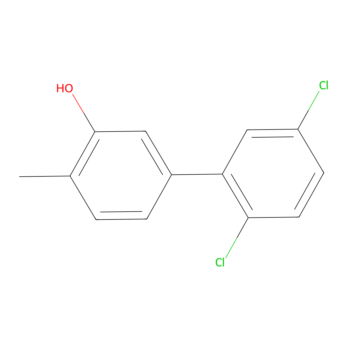 5-(2,5-Dichlorophenyl)-2-methylphenol molecular structure, CAS 1261917-50-3