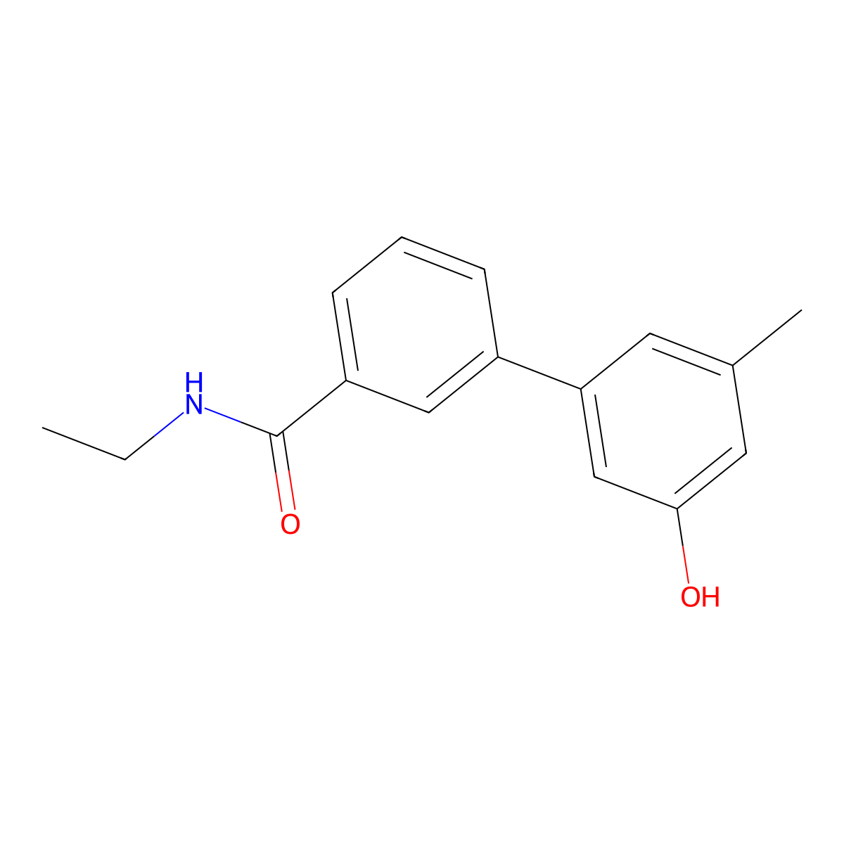 5-[3-(N-Ethylaminocarbonyl)phenyl]-3-methylphenol molecular structure, CAS 1261917-57-0