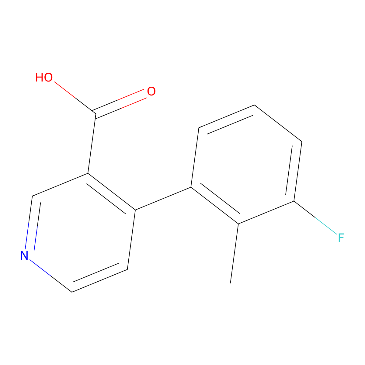 4-(3-Fluoro-2-methylphenyl)nicotinic acid molecular structure, CAS 1261917-65-0