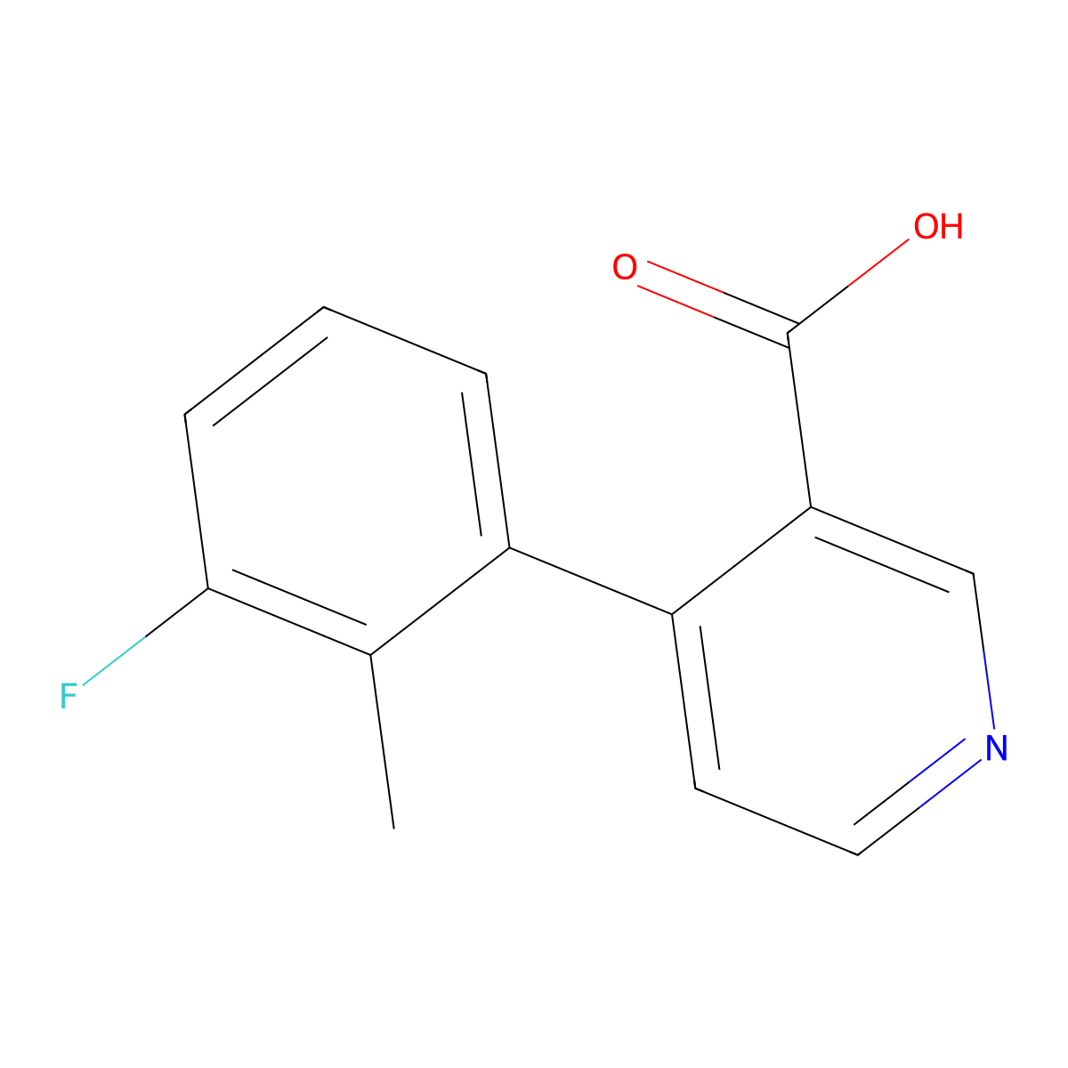 4-(3-Fluoro-2-methylphenyl)nicotinic acid molecular structure, CAS 1261917-65-0