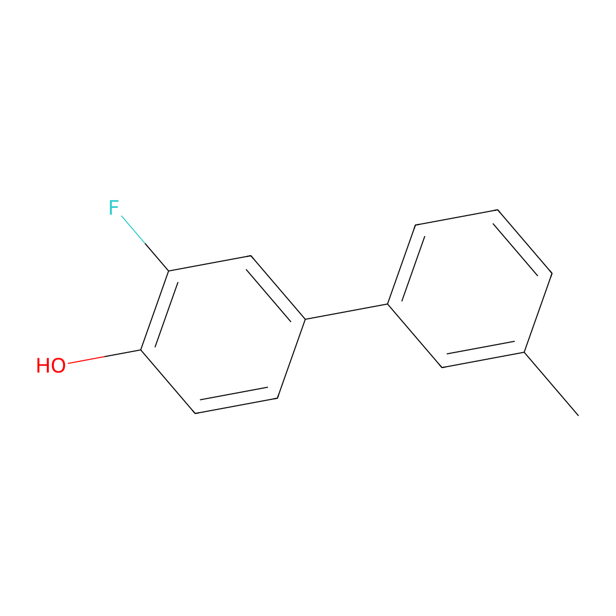 2-Fluoro-4-(3-methylphenyl)phenol molecular structure, CAS 1261917-92-3