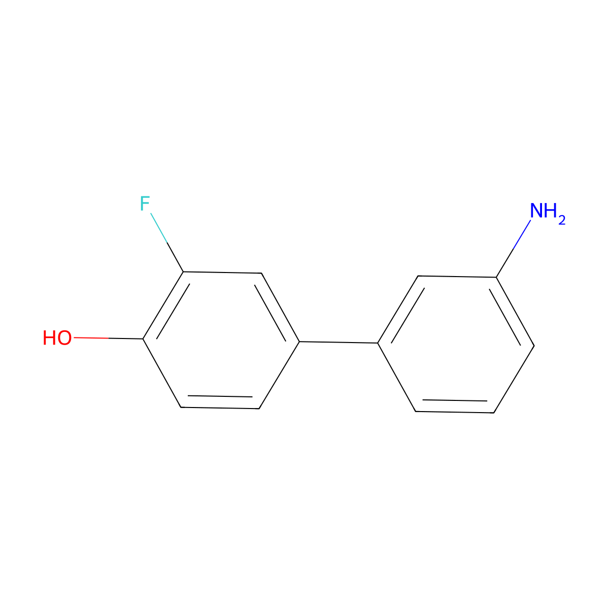 4-(3-Aminophenyl)-2-fluorophenol molecular structure, CAS 1261917-93-4
