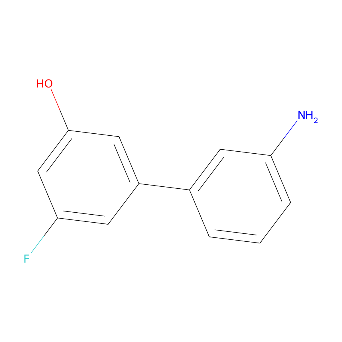 5-(3-Aminophenyl)-3-fluorophenol molecular structure, CAS 1261917-95-6
