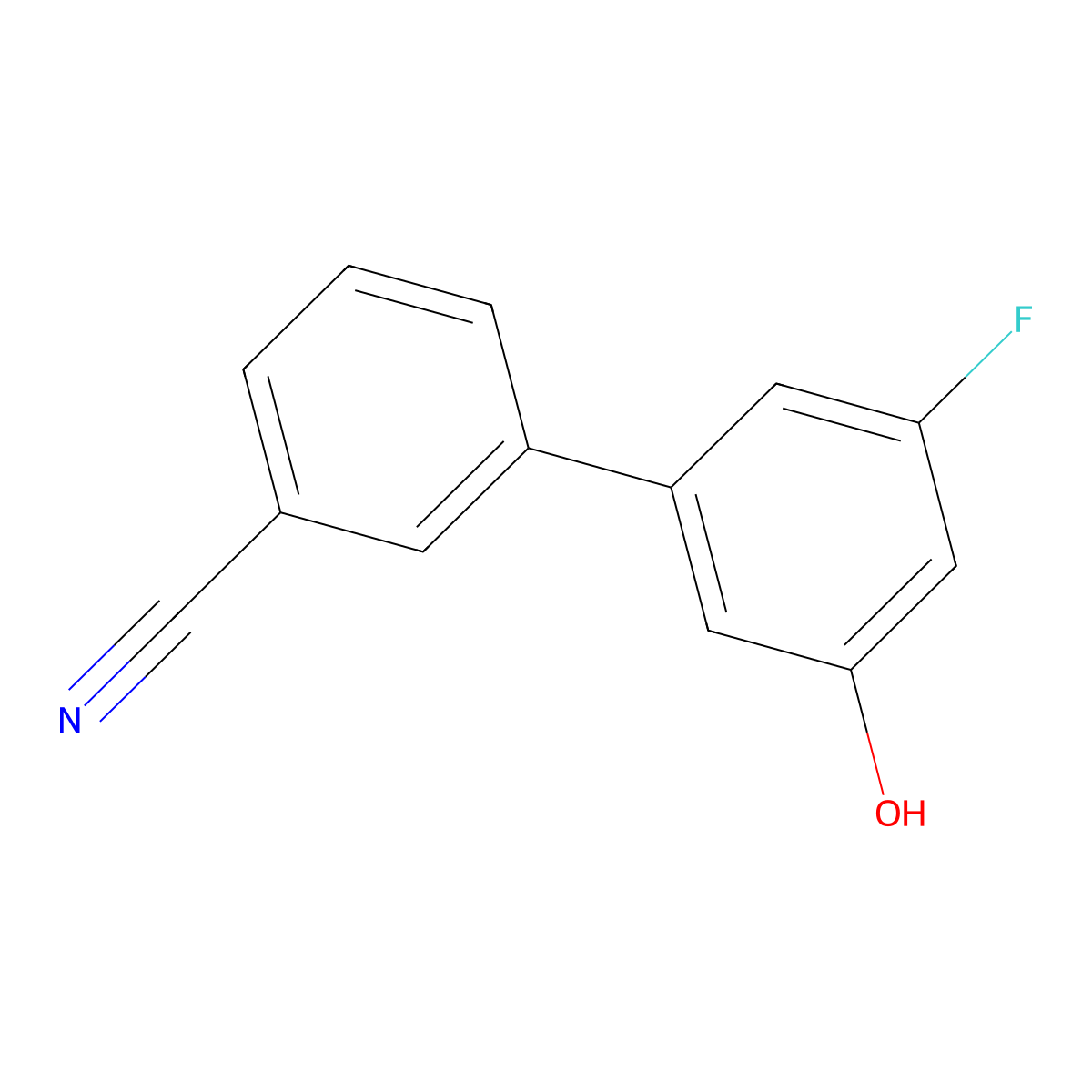 5-(3-Cyanophenyl)-3-fluorophenol molecular structure, CAS 1261917-97-8
