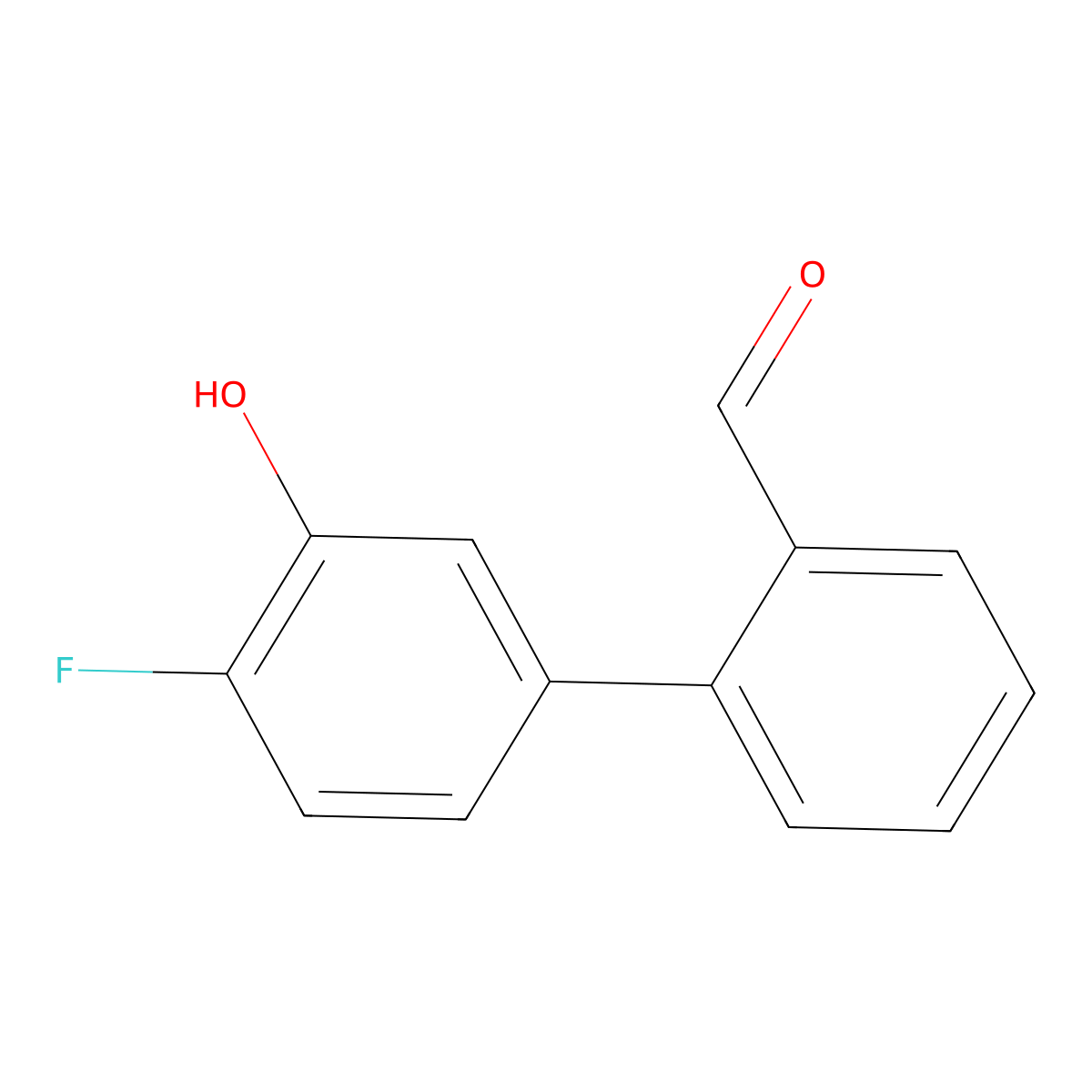 2-Fluoro-5-(2-formylphenyl)phenol molecular structure, CAS 1261917-98-9