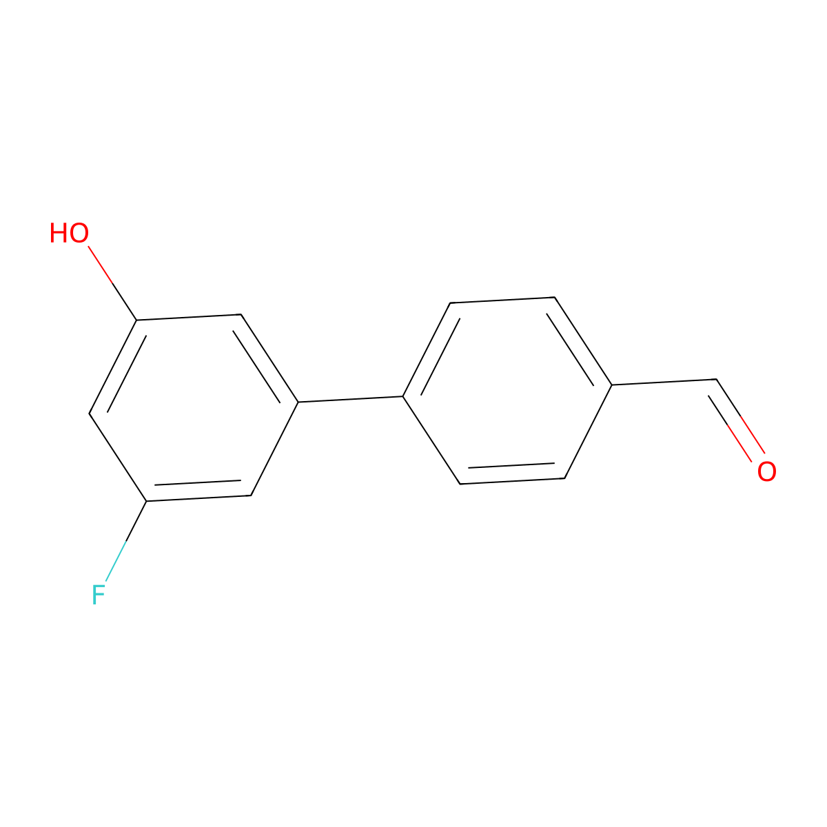 3-Fluoro-5-(4-formylphenyl)phenol molecular structure, CAS 1261917-99-0