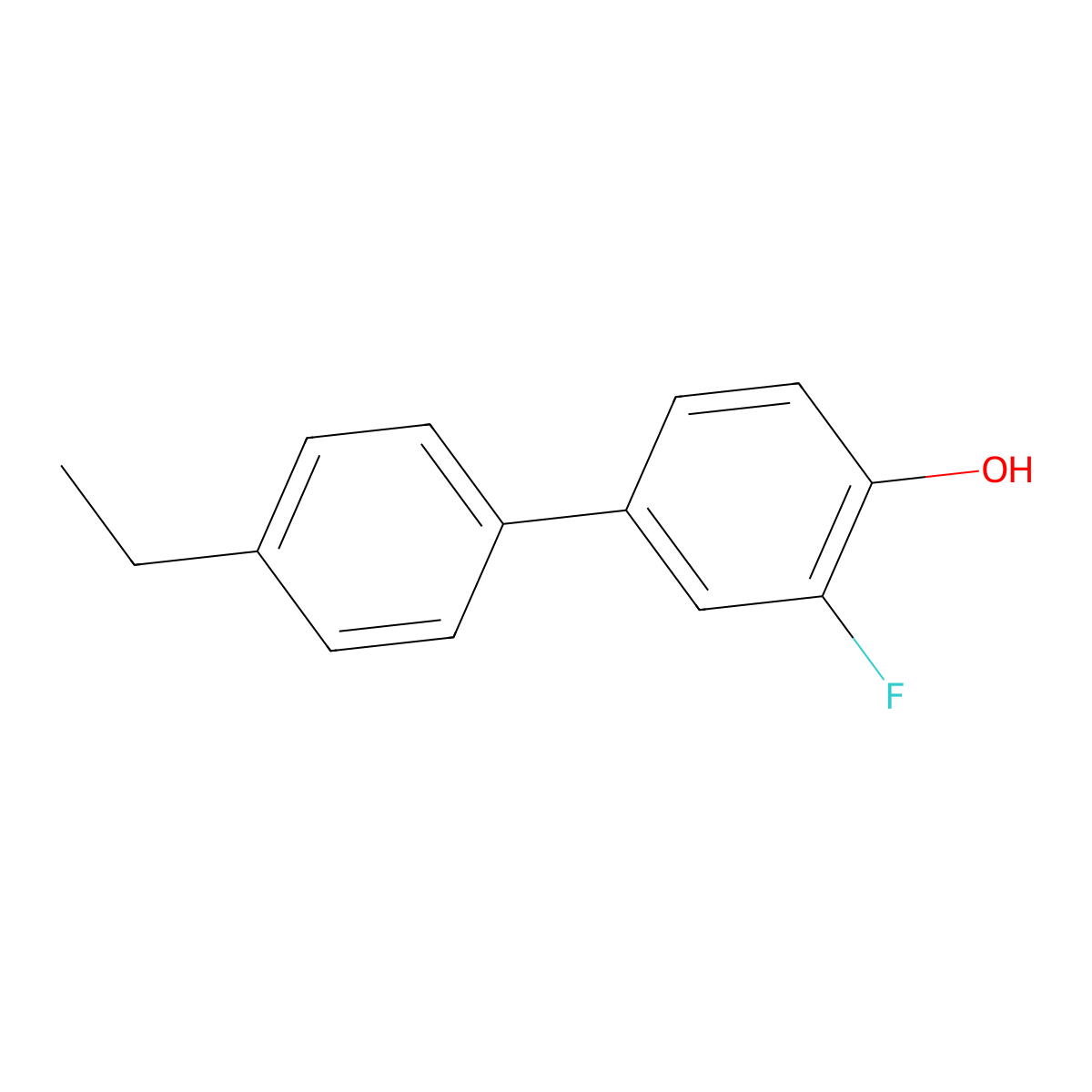 4-(4-Ethylphenyl)-2-fluorophenol molecular structure, CAS 1261918-00-6