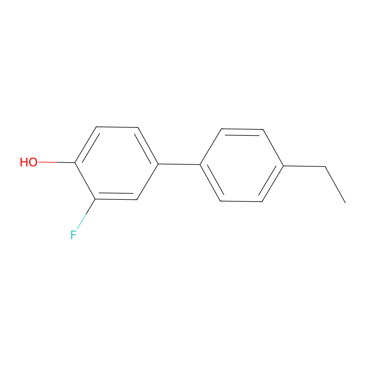 4-(4-Ethylphenyl)-2-fluorophenol molecular structure, CAS 1261918-00-6