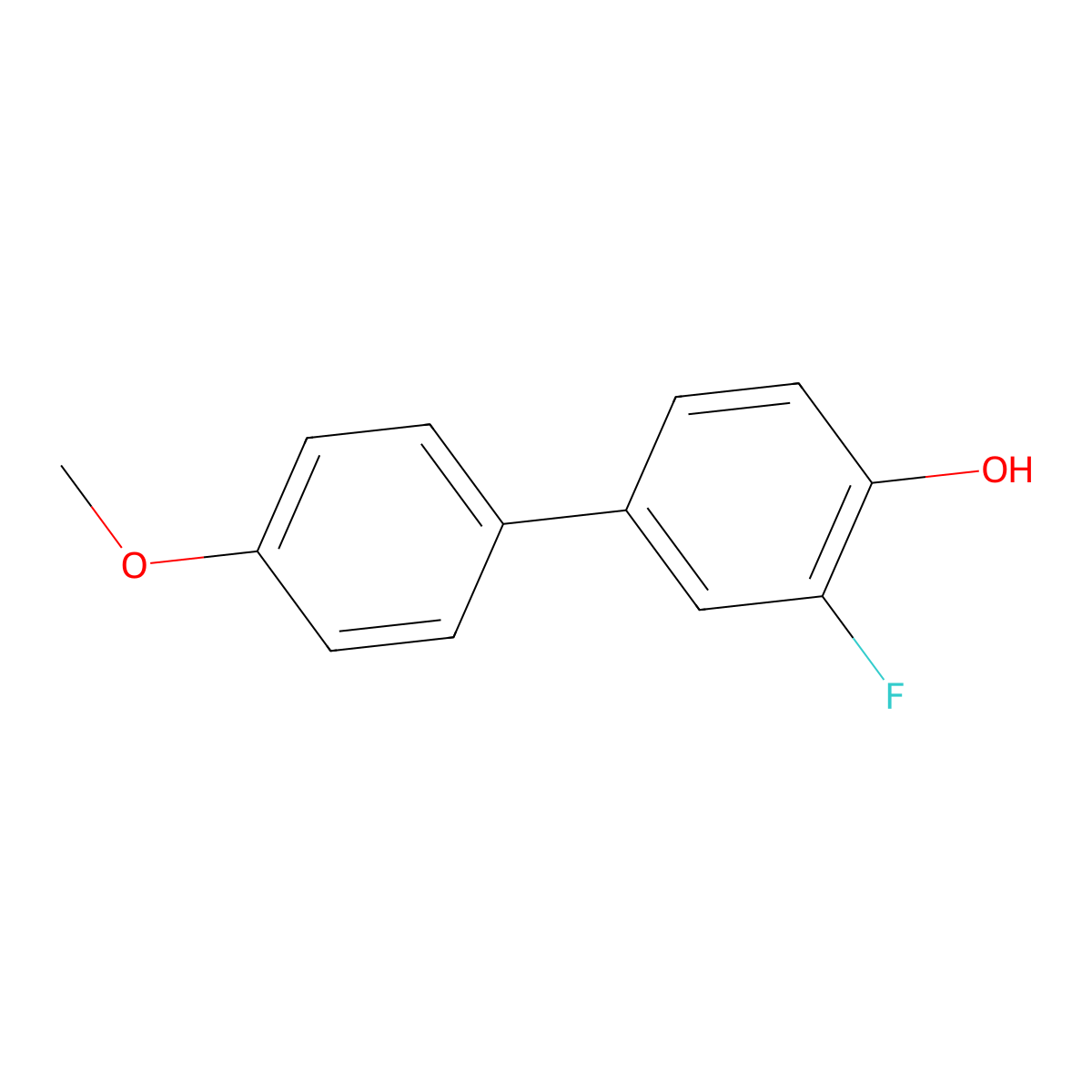 2-Fluoro-4-(4-methoxyphenyl)phenol molecular structure, CAS 1261918-02-8