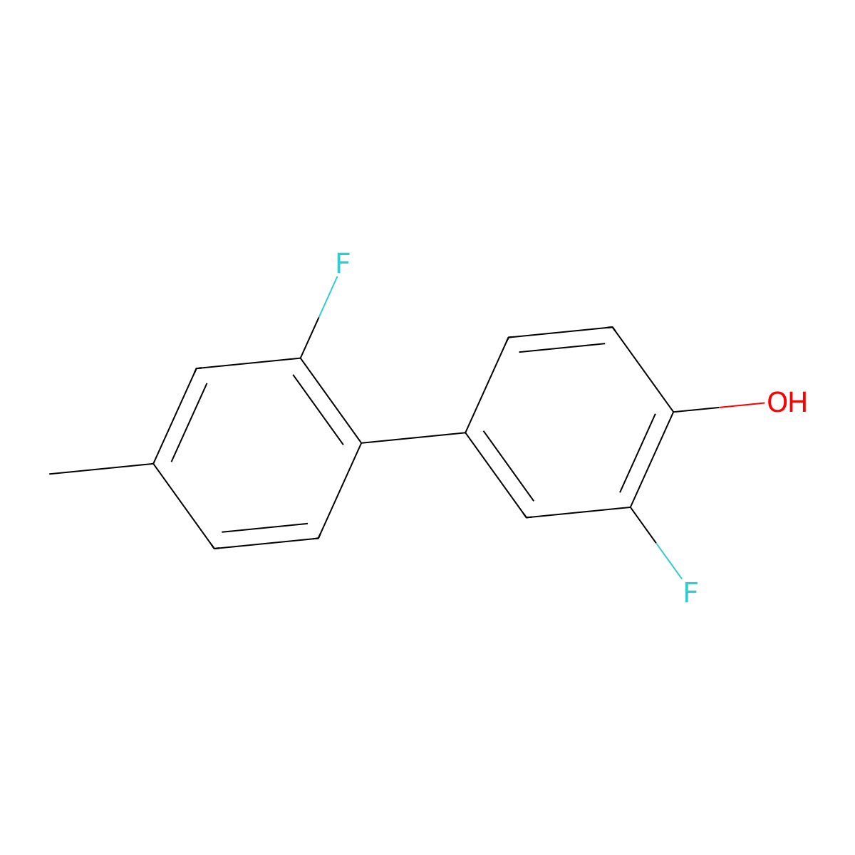 2-Fluoro-4-(2-fluoro-4-methylphenyl)phenol molecular structure, CAS 1261918-03-9