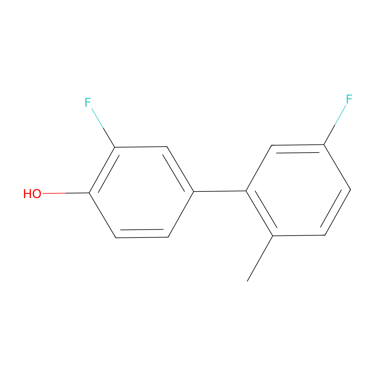 2-Fluoro-4-(5-fluoro-2-methylphenyl)phenol molecular structure, CAS 1261918-04-0