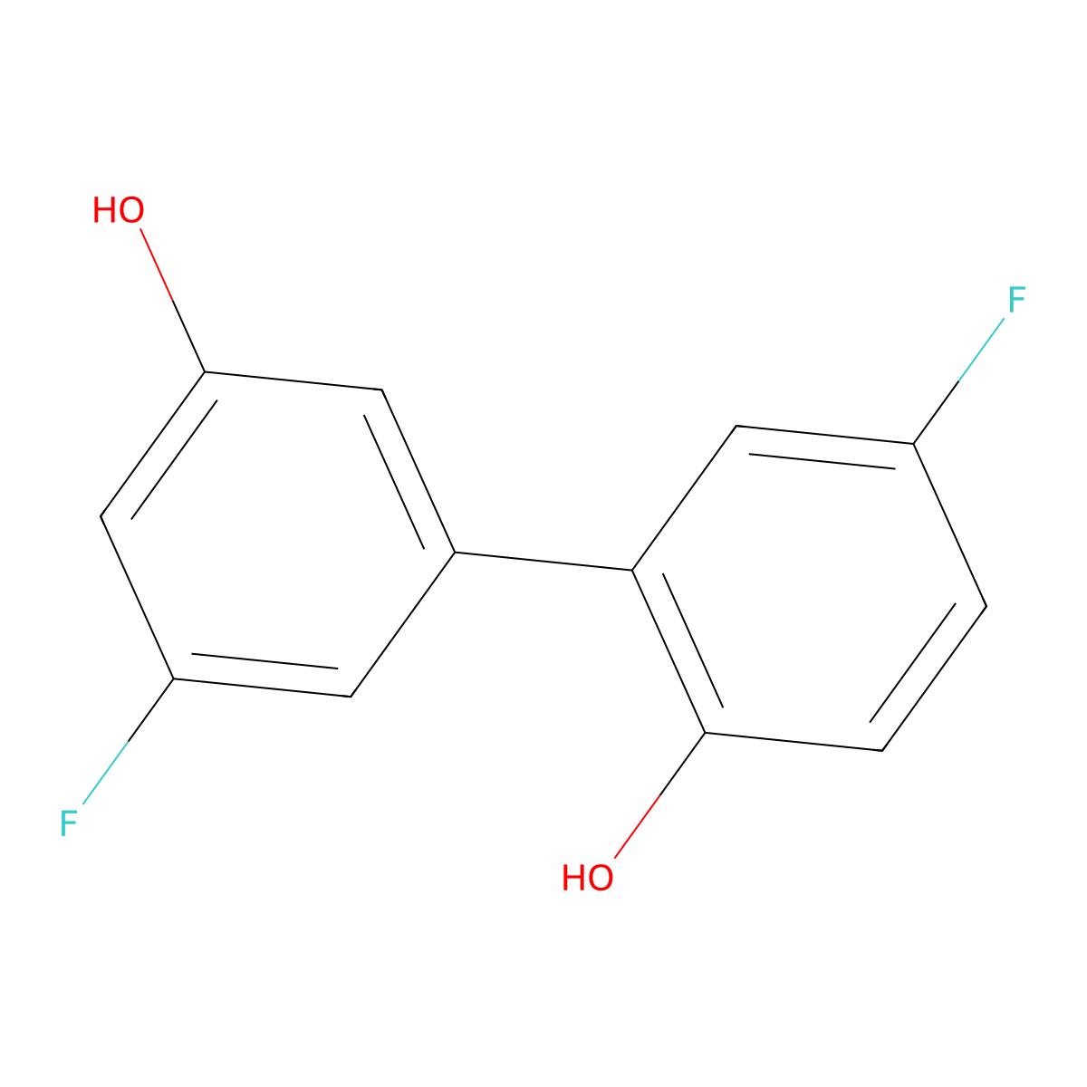 3-Fluoro-5-(5-fluoro-2-hydroxyphenyl)phenol molecular structure, CAS 1261918-05-1