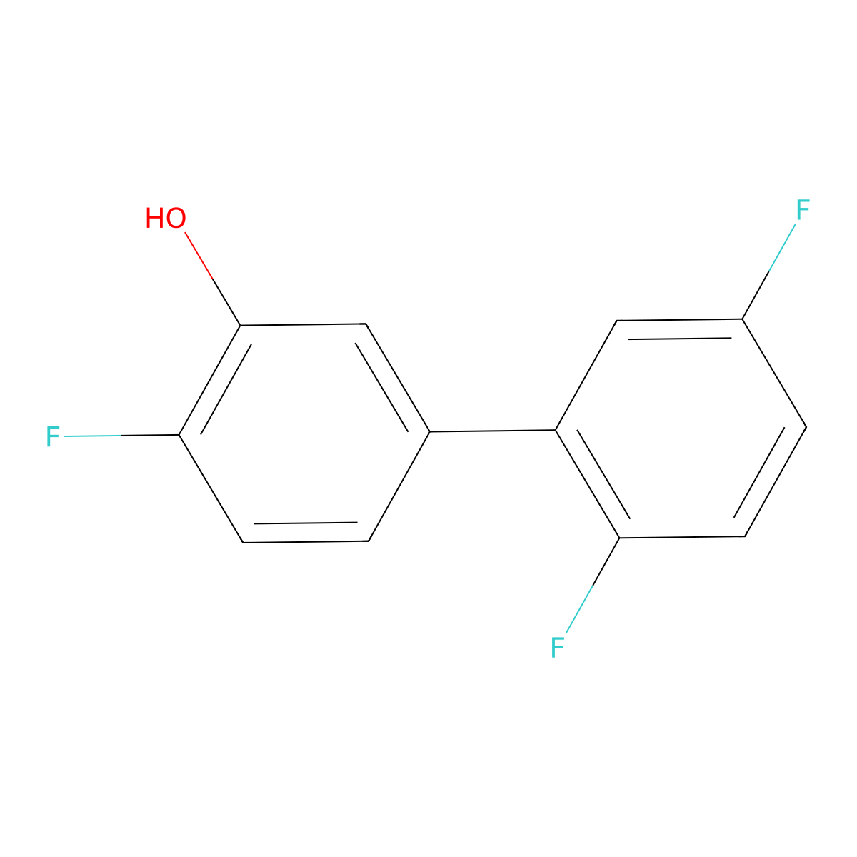 5-(2,5-Difluorophenyl)-2-fluorophenol molecular structure, CAS 1261918-09-5