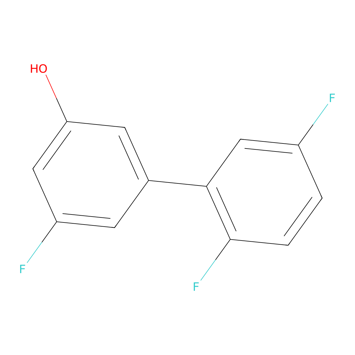 5-(2,5-Difluorophenyl)-3-fluorophenol molecular structure, CAS 1261918-10-8