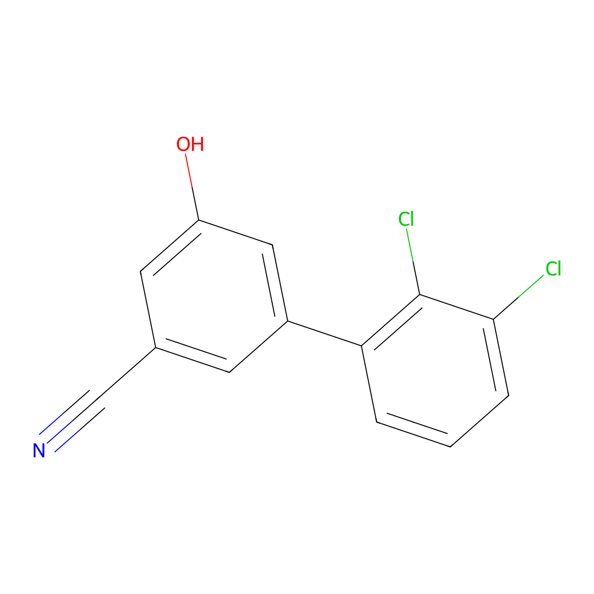 3-Cyano-5-(2,3-dichlorophenyl)phenol molecular structure, CAS 1261918-12-0