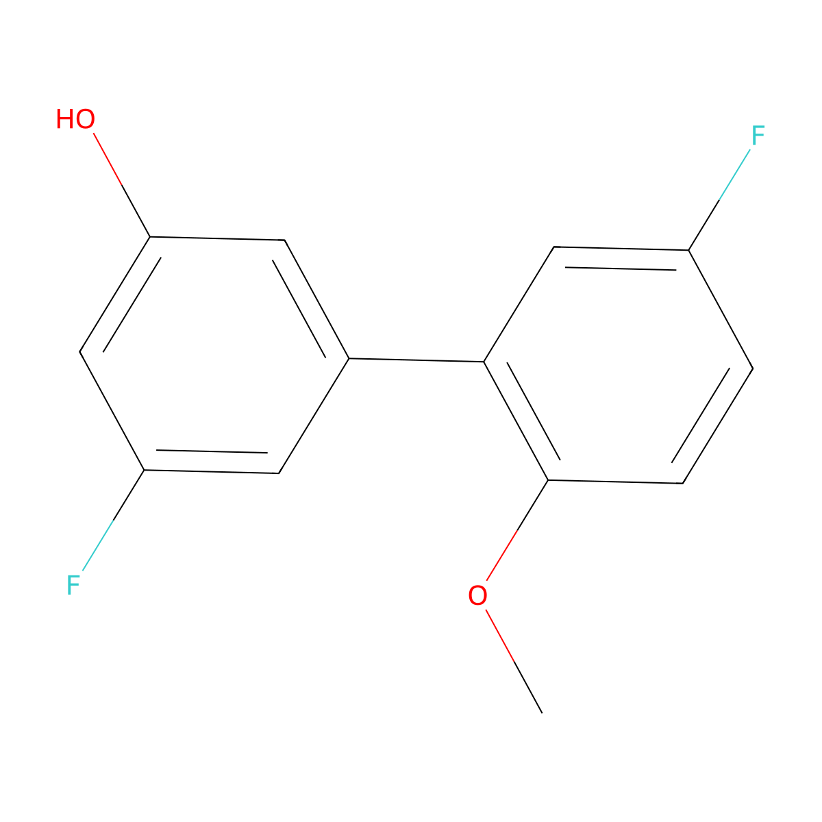 3-Fluoro-5-(5-fluoro-2-methoxyphenyl)phenol molecular structure, CAS 1261918-25-5
