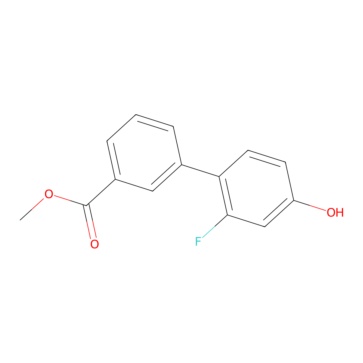 3-Fluoro-4-(3-methoxycarbonylphenyl)phenol molecular structure, CAS 1261918-37-9