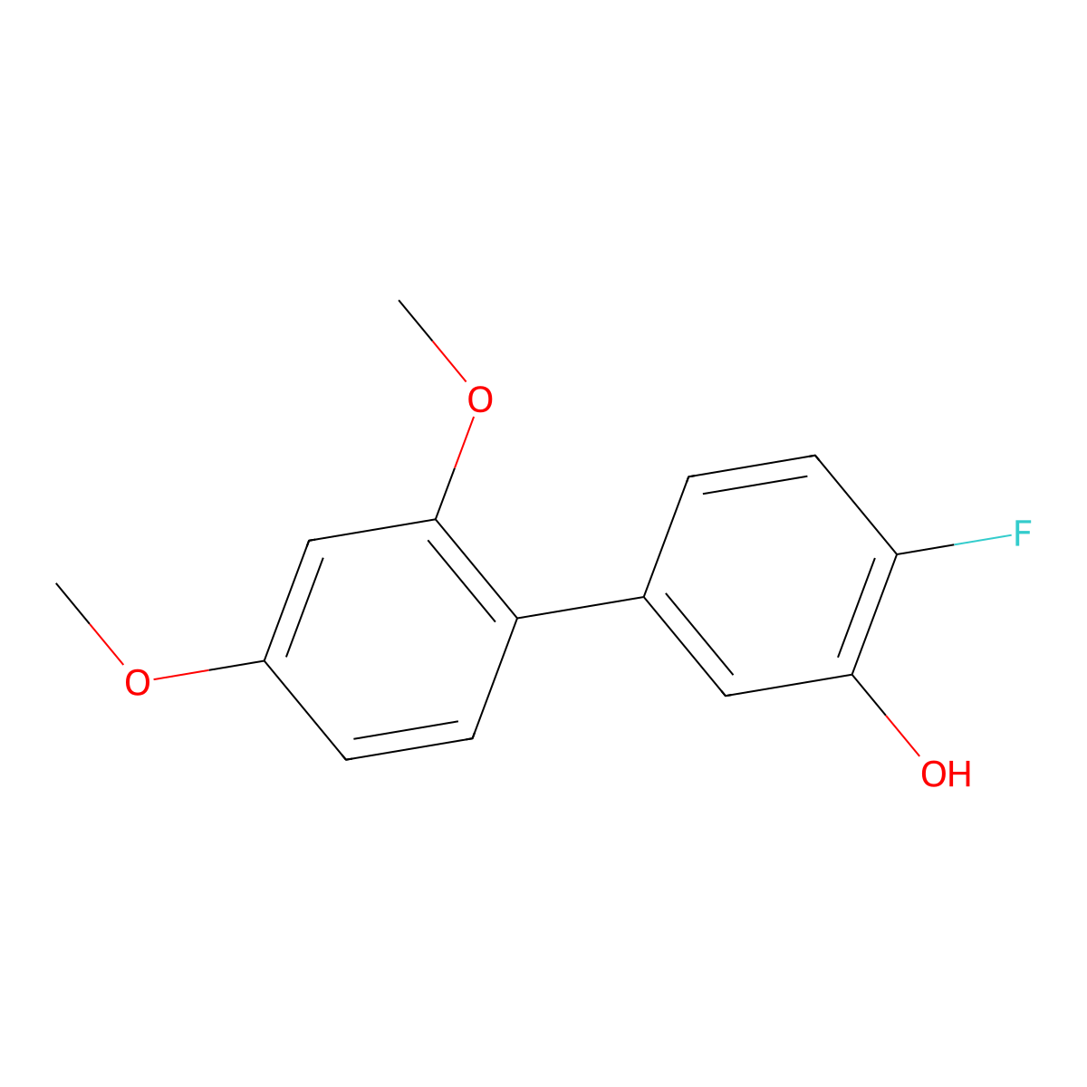 5-(2,4-Dimethoxyphenyl)-2-fluorophenol molecular structure, CAS 1261918-38-0