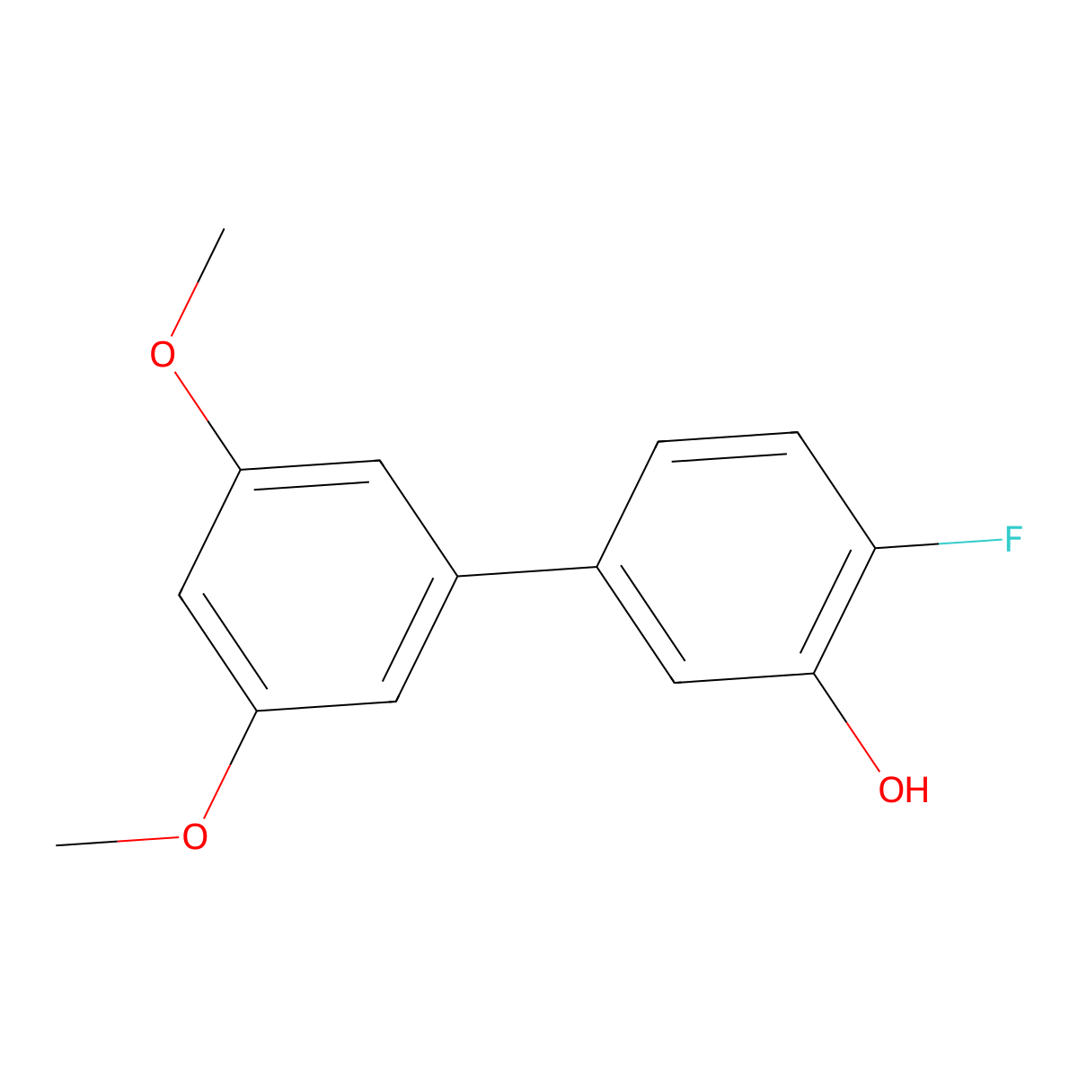 5-(3,5-Dimethoxyphenyl)-2-fluorophenol molecular structure, CAS 1261918-39-1