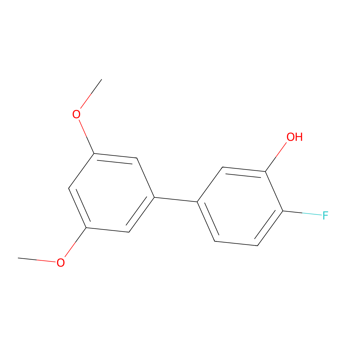 5-(3,5-Dimethoxyphenyl)-2-fluorophenol molecular structure, CAS 1261918-39-1
