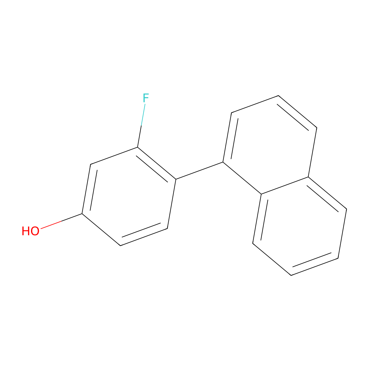 3-Fluoro-4-(naphthalen-1-yl)phenol molecular structure, CAS 1261918-40-4