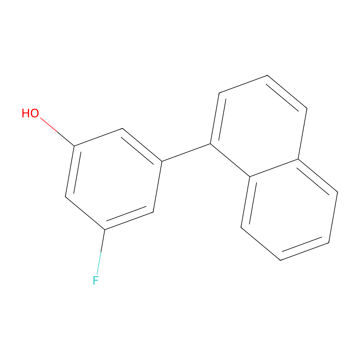 3-Fluoro-5-(naphthalen-1-yl)phenol molecular structure, CAS 1261918-42-6