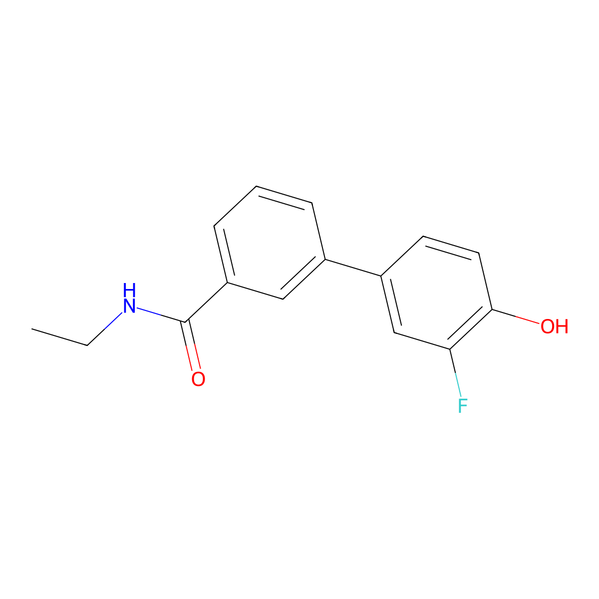 4-[3-(N-Ethylaminocarbonyl)phenyl]-2-fluorophenol molecular structure, CAS 1261918-48-2