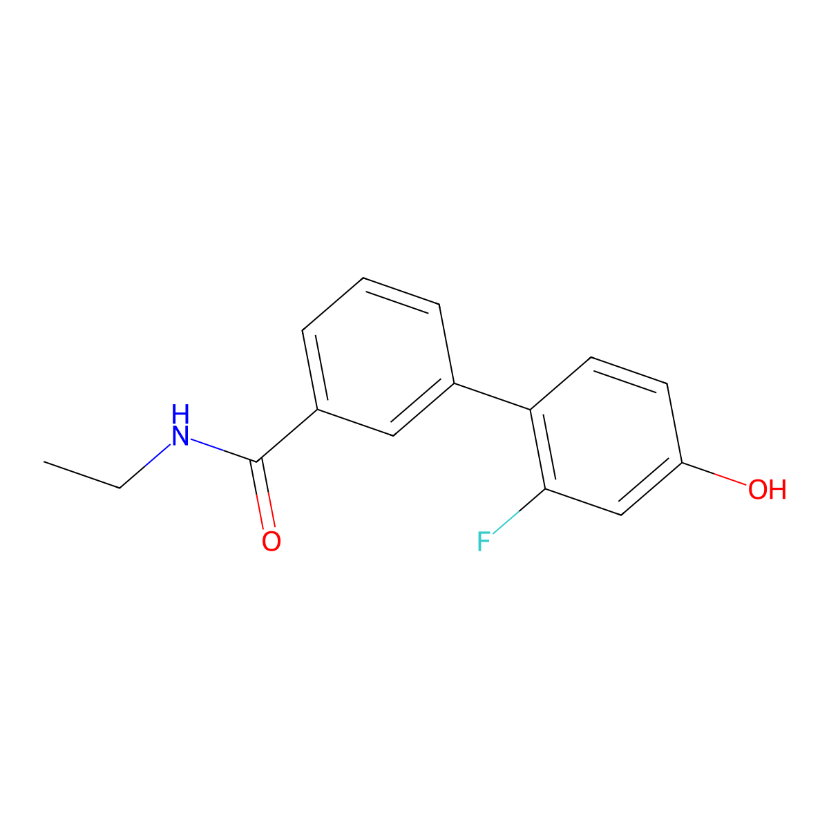 4-[3-(N-Ethylaminocarbonyl)phenyl]-3-fluorophenol molecular structure, CAS 1261918-49-3