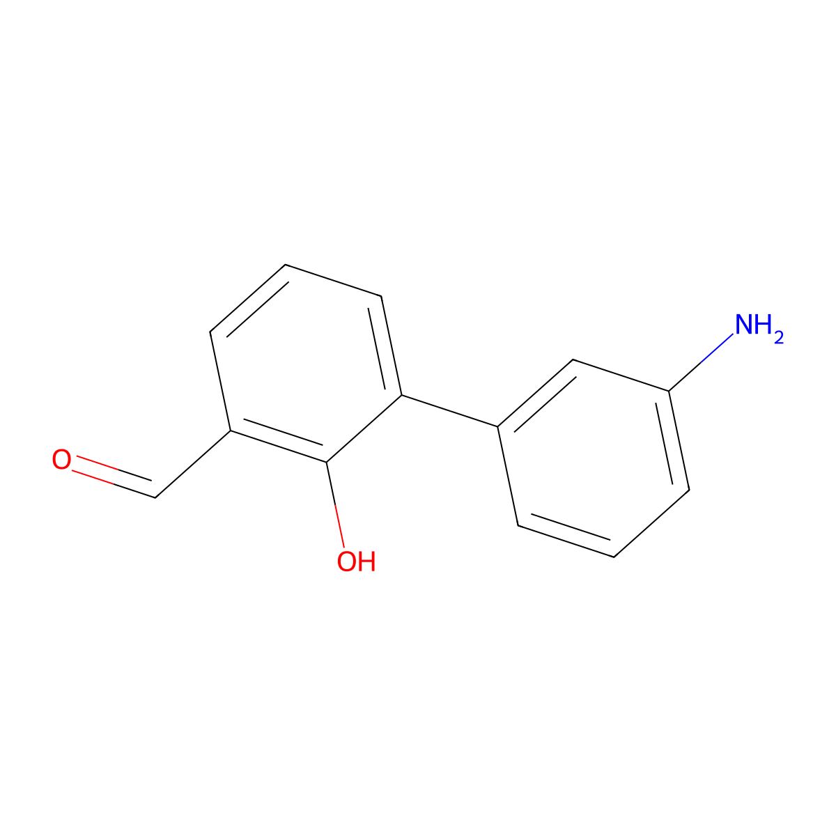6-(3-Aminophenyl)-2-formylphenol molecular structure, CAS 1261918-64-2