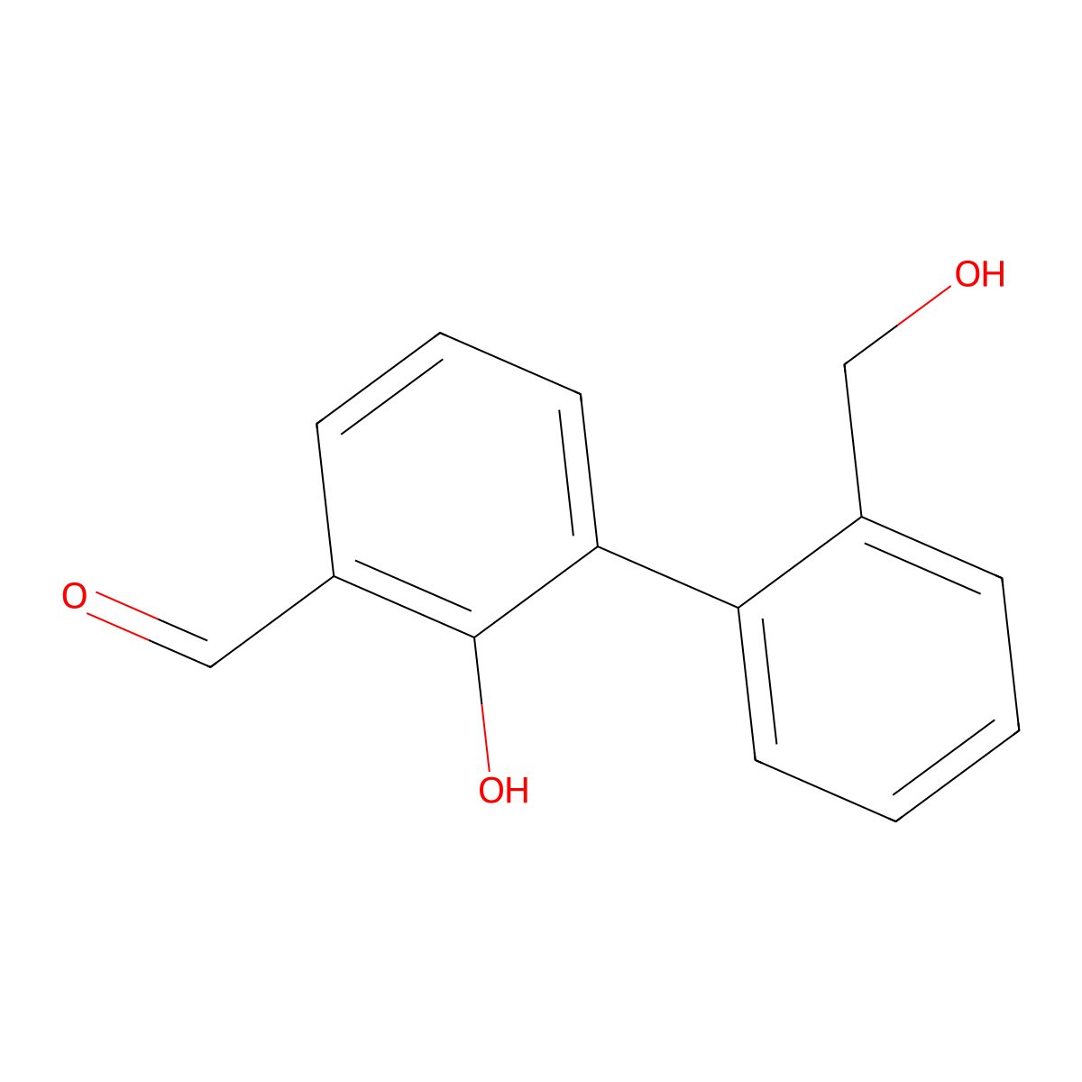 2-Formyl-6-(2-hydroxymethylphenyl)phenol molecular structure, CAS 1261918-72-2