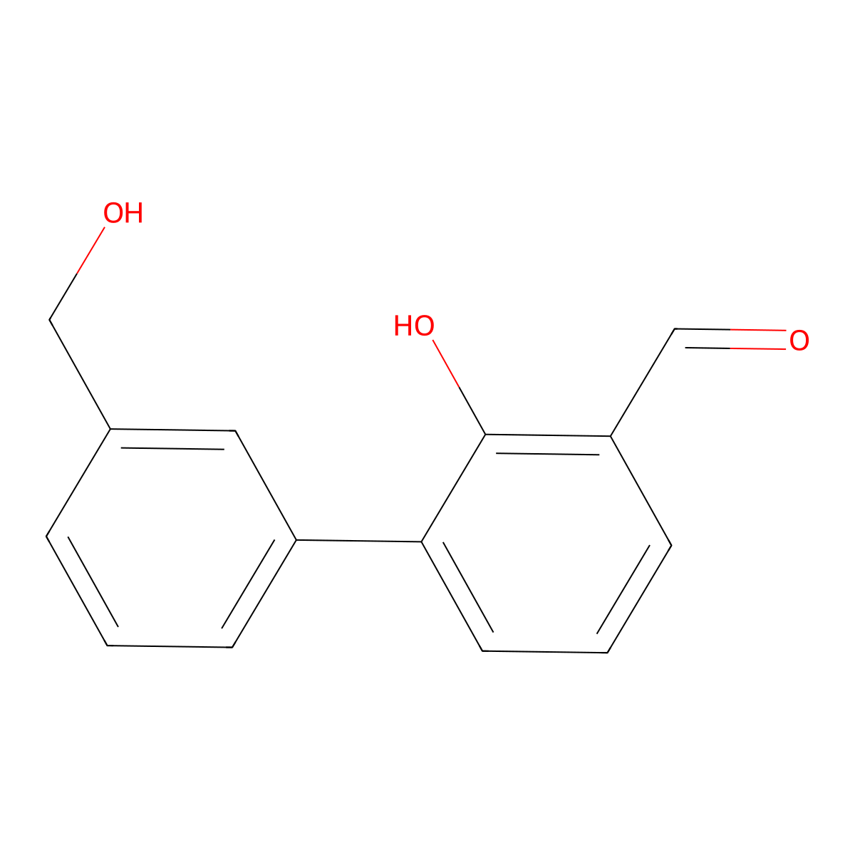 2-Formyl-6-(3-hydroxymethylphenyl)phenol molecular structure, CAS 1261918-75-5