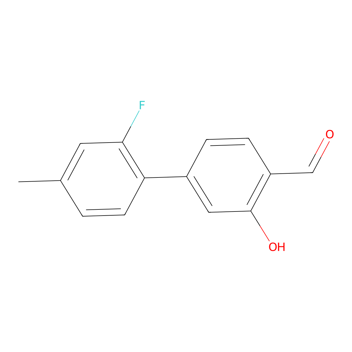 5-(2-Fluoro-4-methylphenyl)-2-formylphenol molecular structure, CAS 1261918-79-9