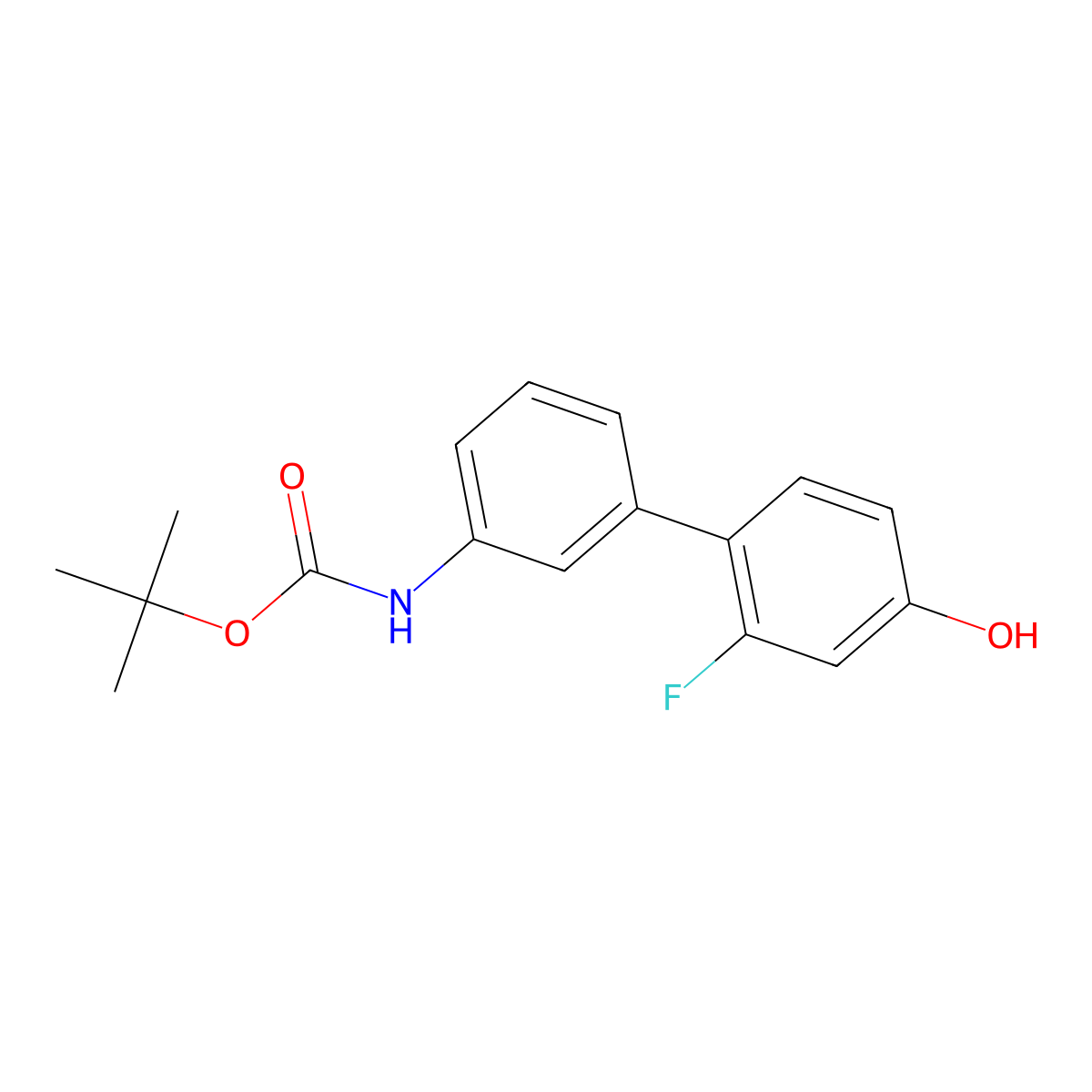 4-(3-BOC-Aminophenyl)-3-fluorophenol molecular structure, CAS 1261918-80-2