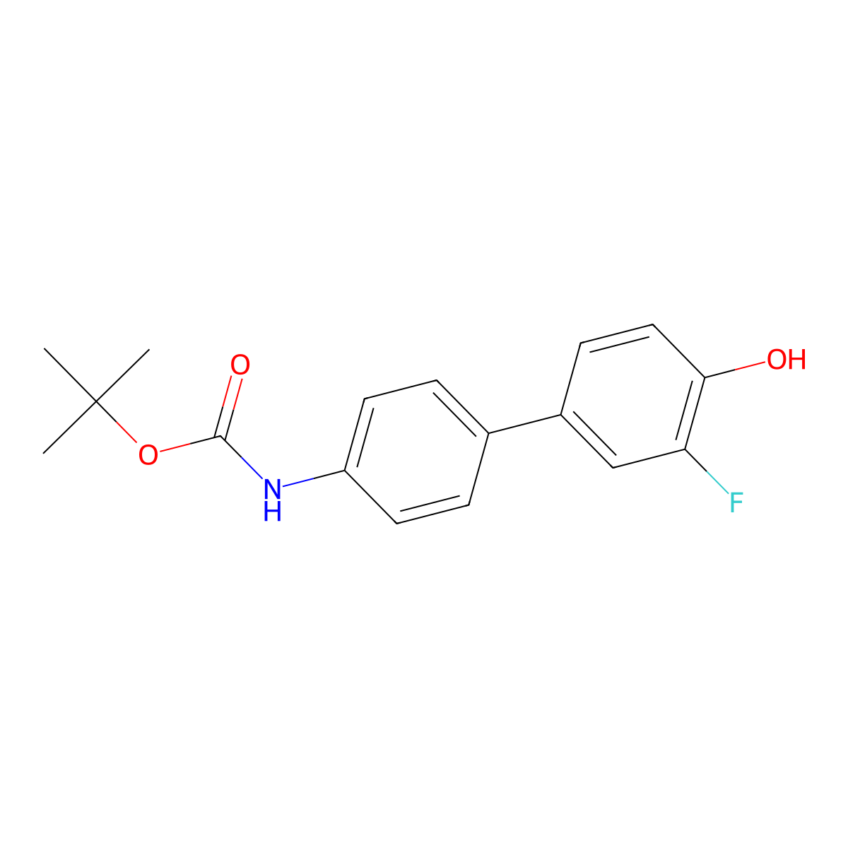 4-(4-BOC-Aminophenyl)-2-fluorophenol molecular structure, CAS 1261918-81-3