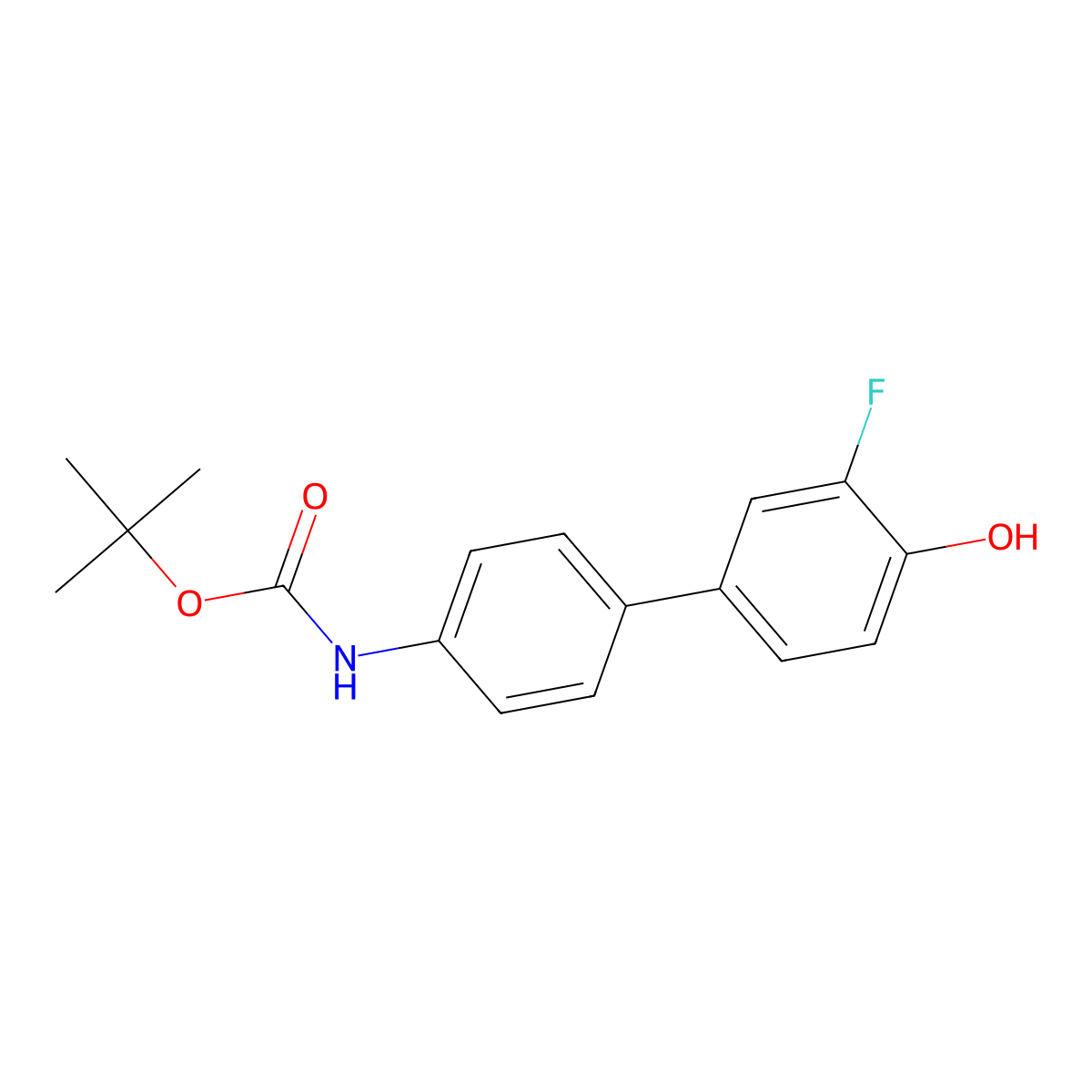4-(4-BOC-Aminophenyl)-2-fluorophenol molecular structure, CAS 1261918-81-3
